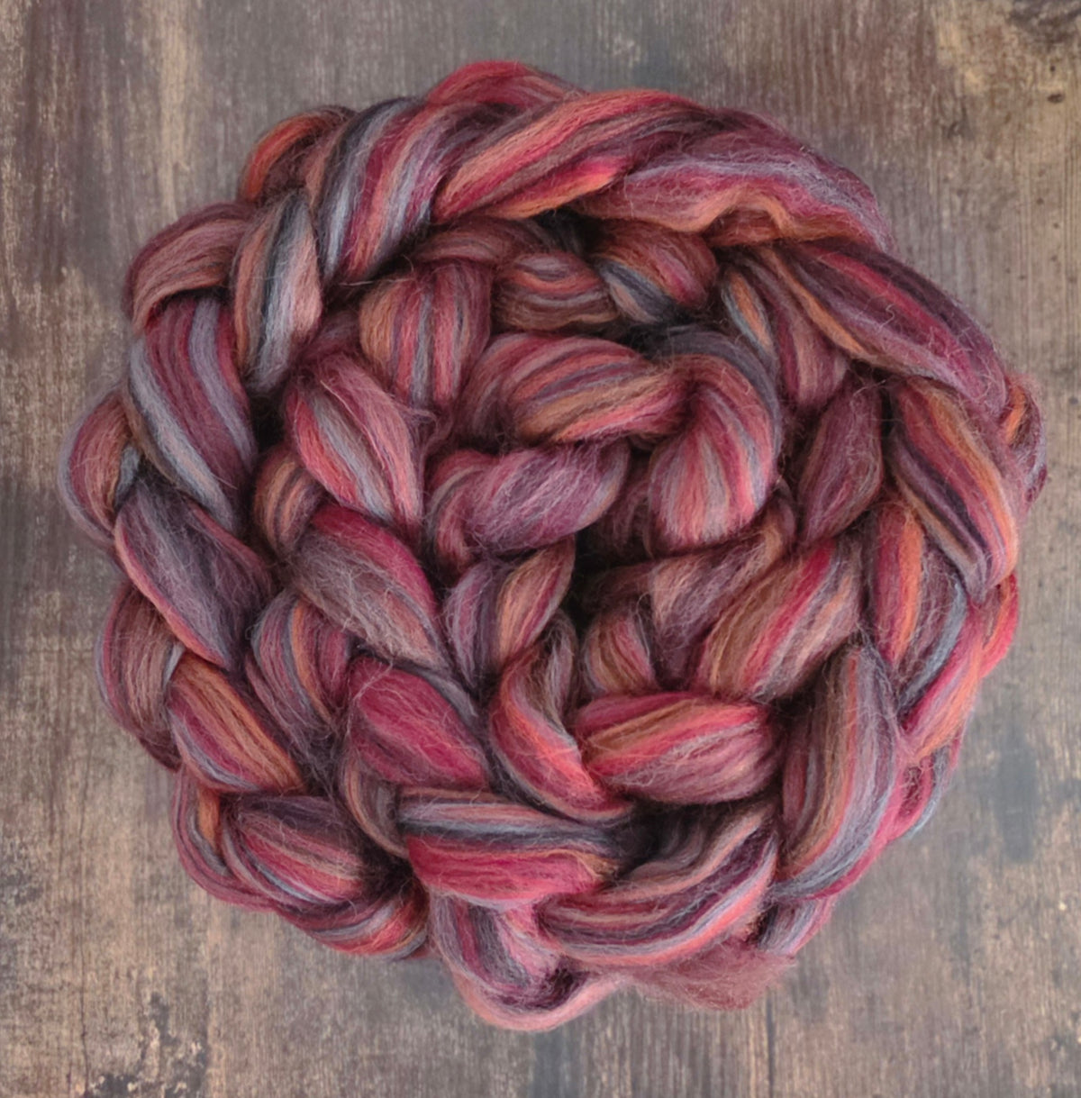 Dartmoor BFL 6 oz Wool Fiber Braid for Spinning or Felting Blue Faced Leicester