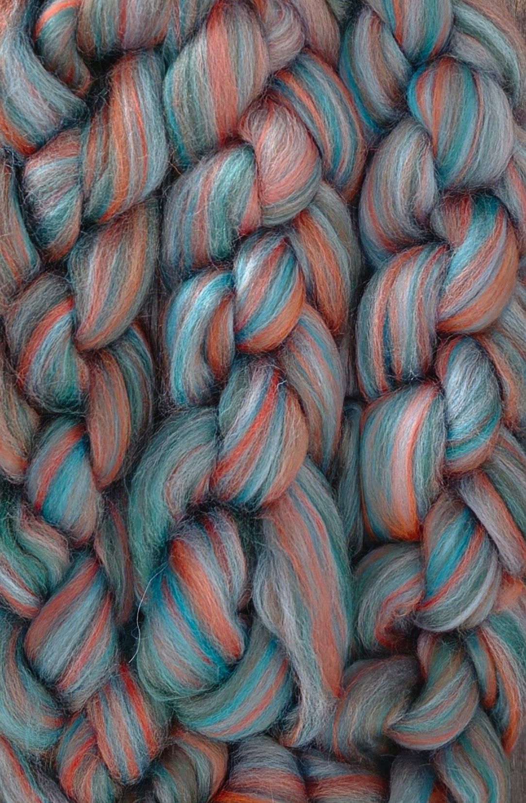 Peak District BFL 6 Ounce Wool Fiber Braid Blue Faced Leicester for Spinning or Felting