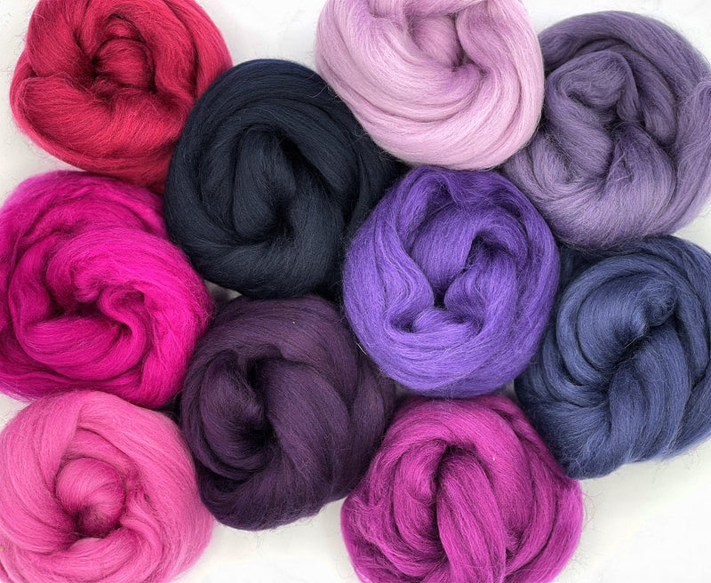 Very Berry Collection Merino Wool Fiber