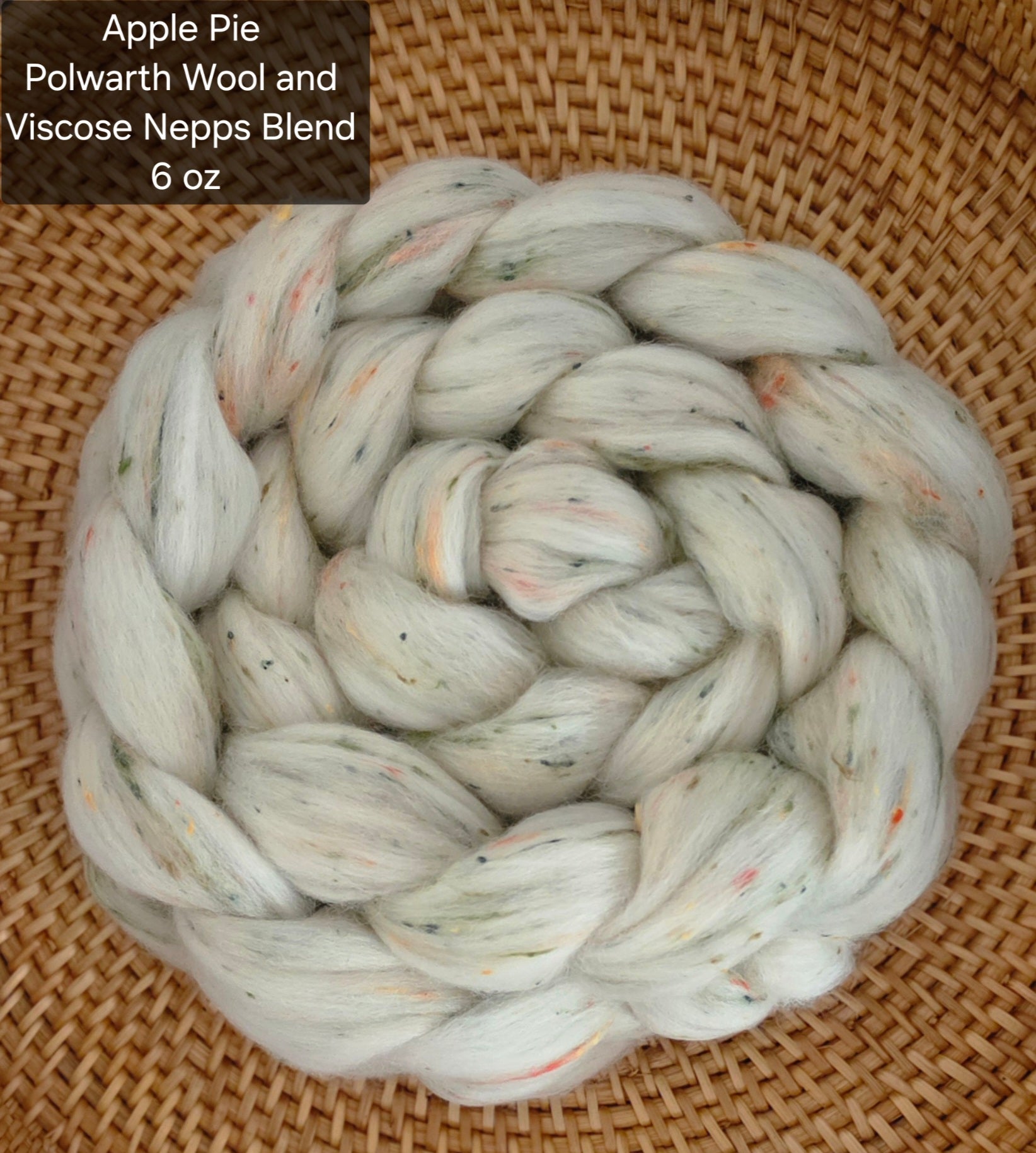 Apple Pie Polwarth and Wool Viscose Nepp Blend 6 Oz – Eggnog Wool and Fiber
