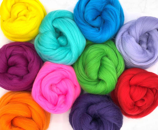 Beautiful Brights Collection Merino Wool Fiber