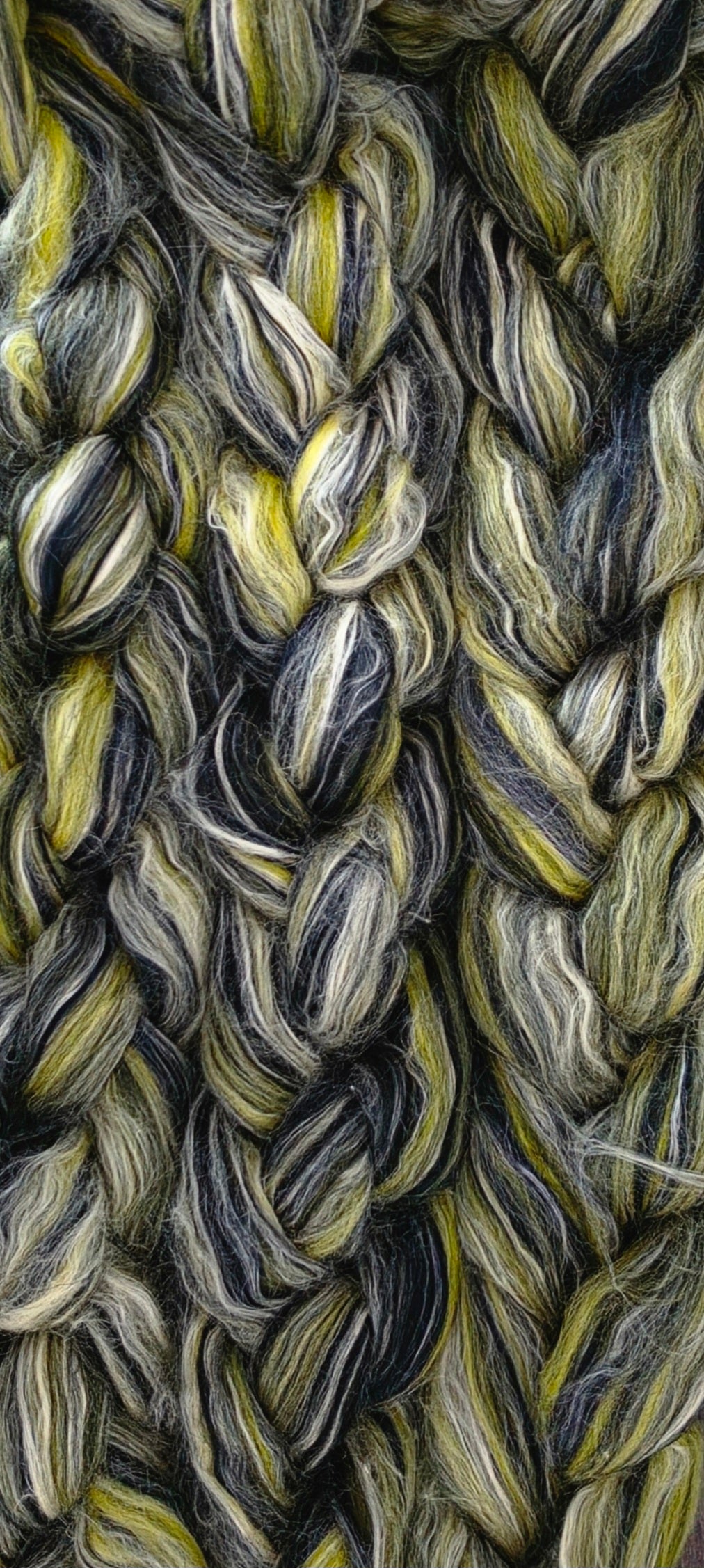 Bumble Bee Merino Bamboo and Soybean 6 oz Wool Fiber Braid – Eggnog ...