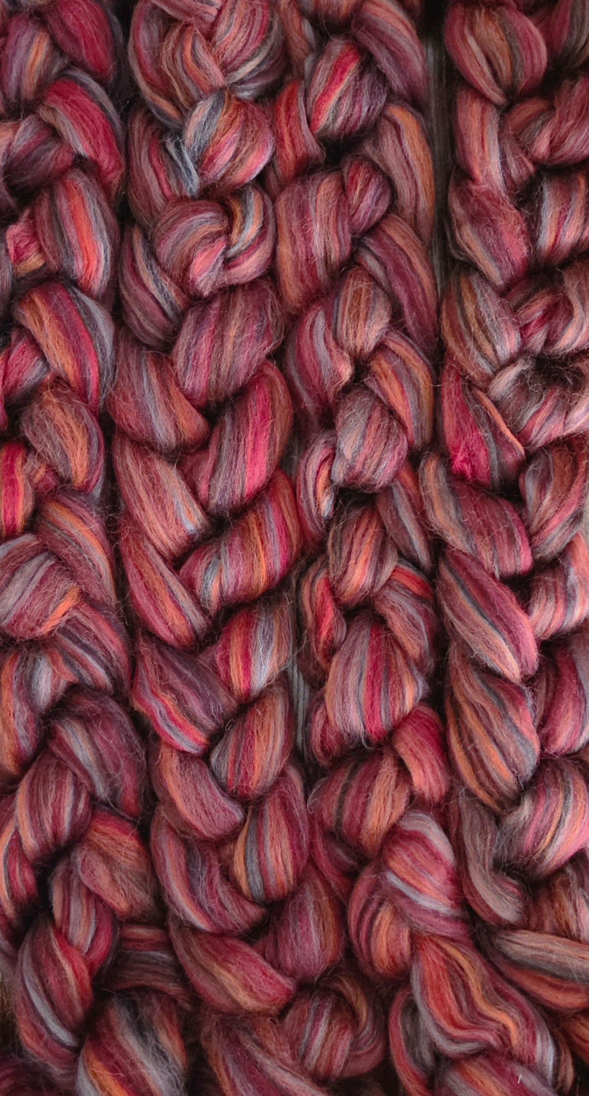Dartmoor BFL 6 oz Wool Fiber Braid for Spinning or Felting Blue Faced Leicester