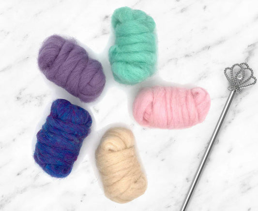 Fairy Tones Carded Sliver Mixed Bag Corriedale