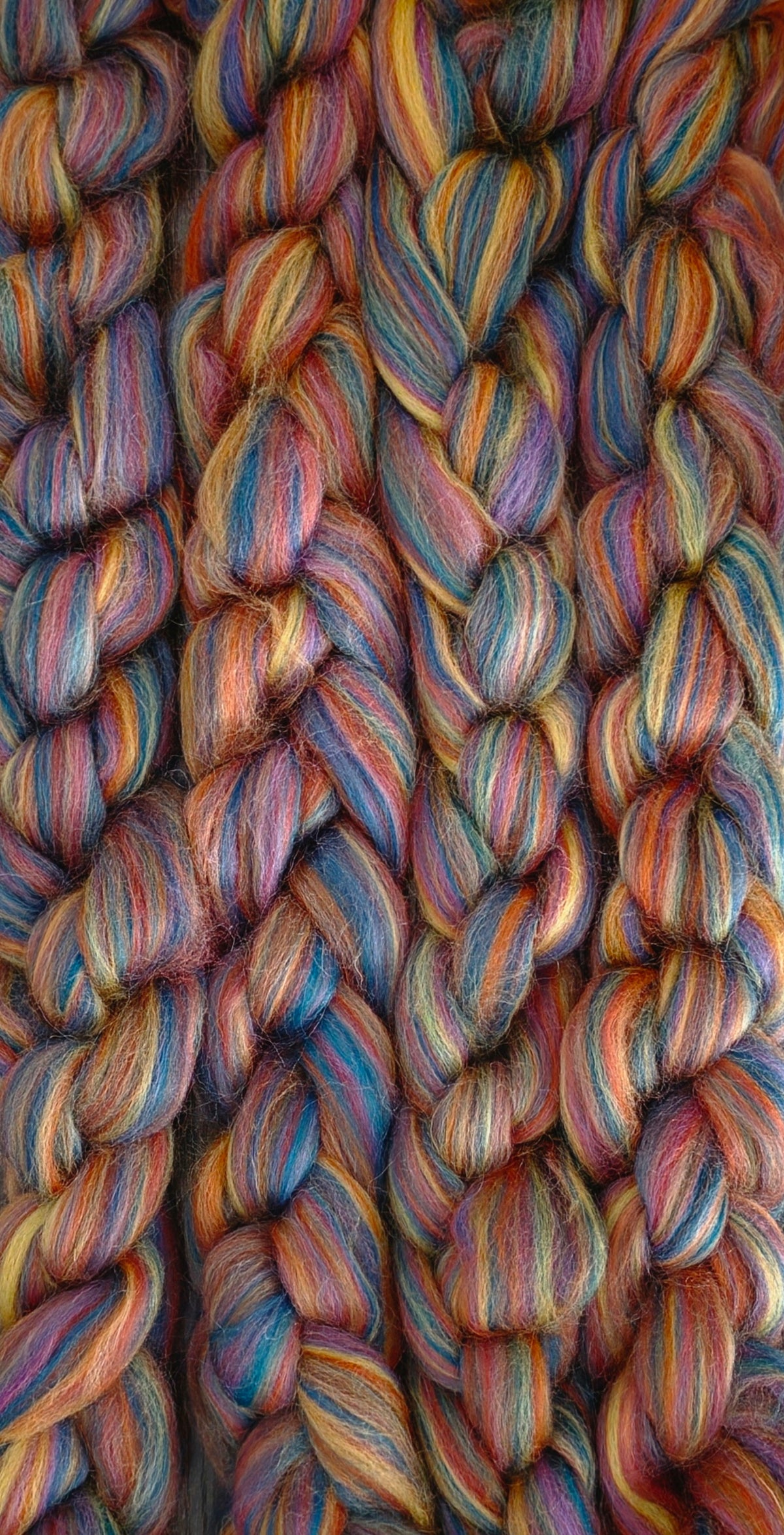 Lake District BFL 6 Ounce Wool Fiber Braid Blue Faced Leicester for Spinning or Felting