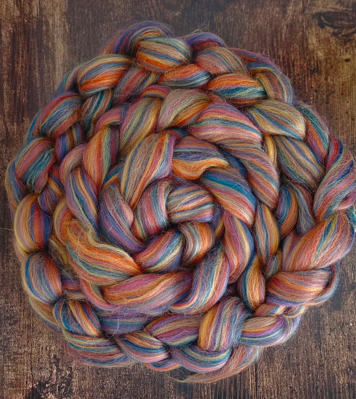 Lake District BFL 6 Ounce Wool Fiber Braid Blue Faced Leicester for Spinning or Felting