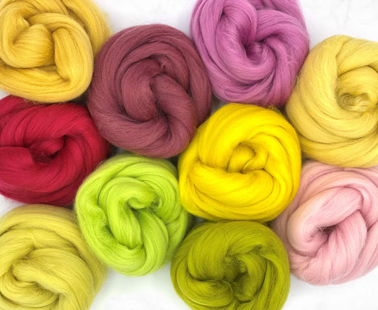 Spring Blossom Collection Merino Wool Fiber