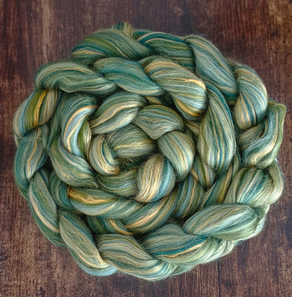 Stately Home Merino Wool and Mulberry Silk 6 Oz Braid Fiber for Spinning or Felting