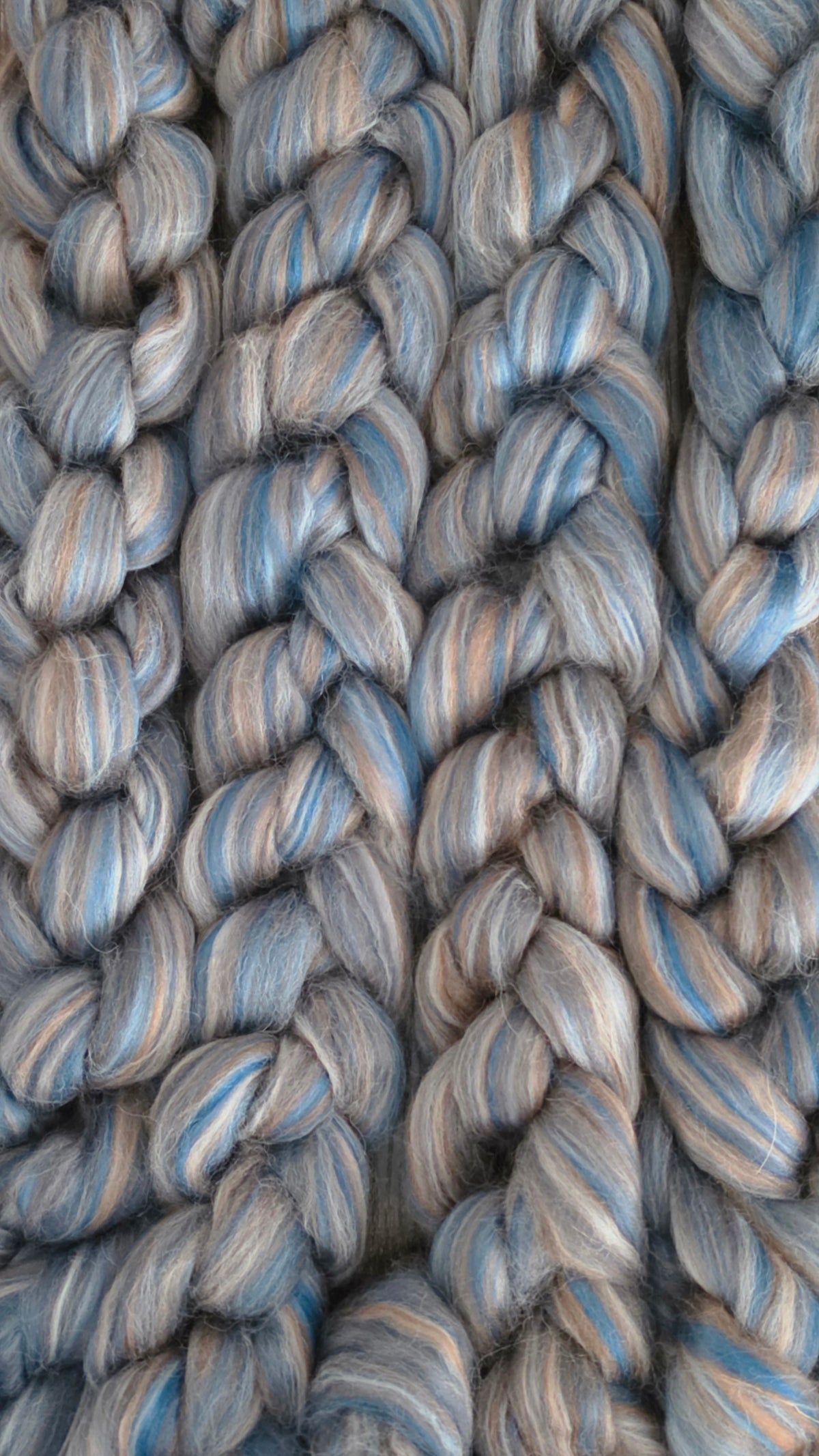 The Broads BFL 6 oz Braid Blue Faced Leicester Wool Fiber for Spinning or Felting