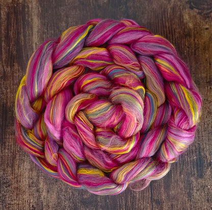 Twinkle Twinkle Merino Wool and Bamboo 6 Ounce Wool Fiber Braid for Spinning or Felting