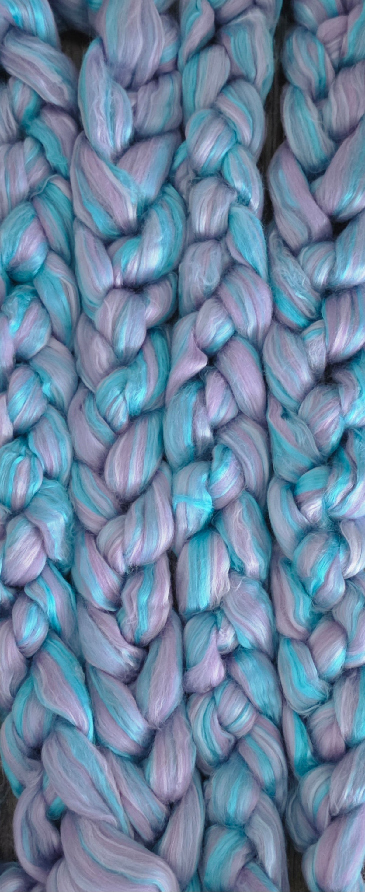 Unicorn Merino Wool and Bamboo 6 Ounce Braid Wool Fiber for Spinning or Felting