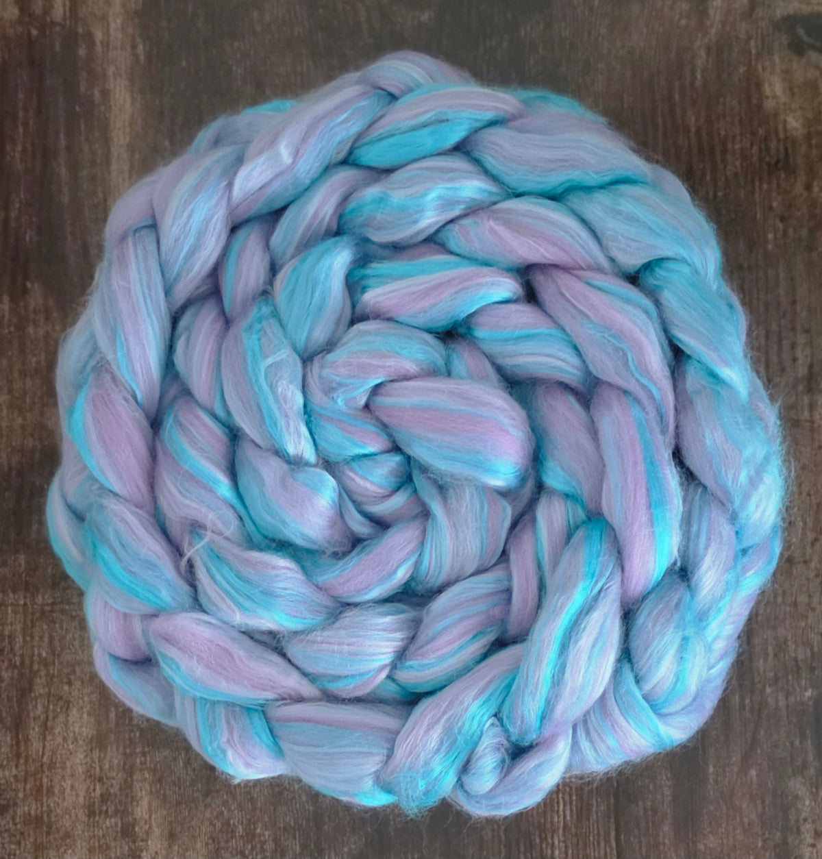 Unicorn Merino Wool and Bamboo 6 Ounce Braid Wool Fiber for Spinning or Felting