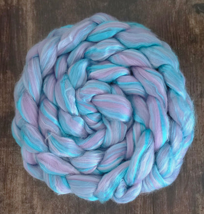Unicorn Merino Wool and Bamboo 6 Ounce Braid Wool Fiber for Spinning or Felting